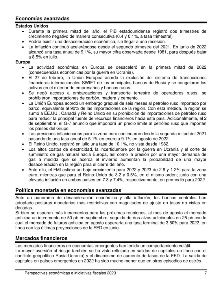 Libro Perspectivas economicas e iniciativas fiscales 2023-07