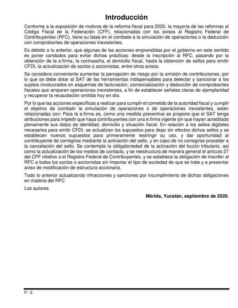 Libro Actualización de Avisos al RFC2020-05