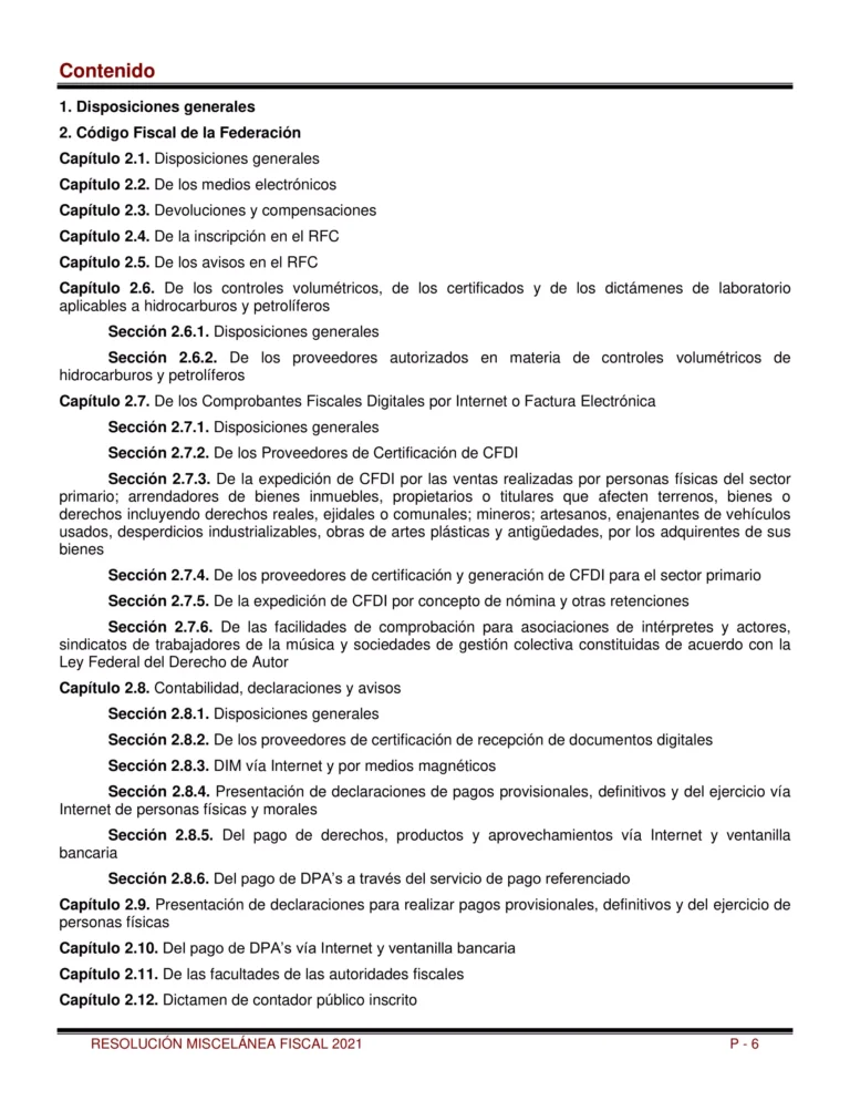 Libro de Resolución Miscelánea Fiscal 2021-06