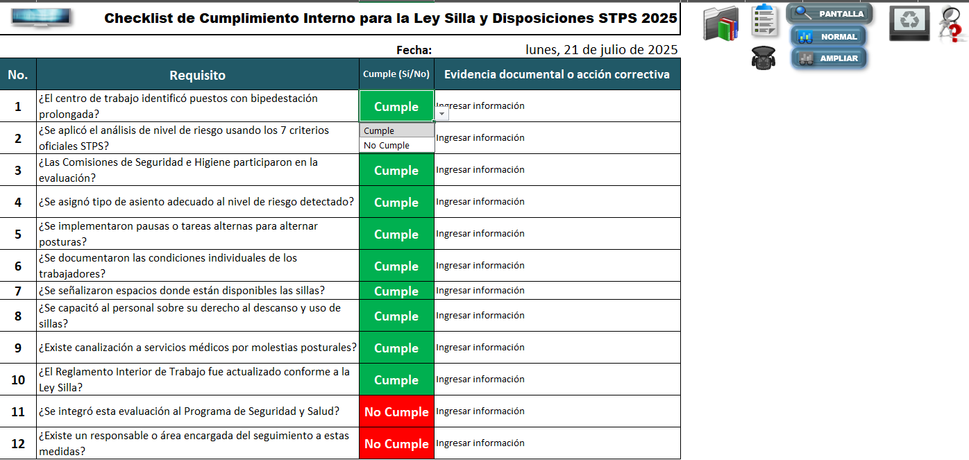 RH CheckList Ley Silla